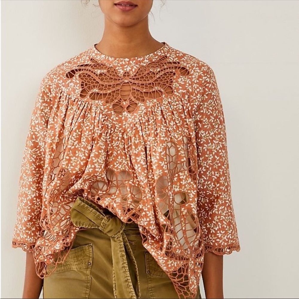 NWT Anthropologie Marcie Lace Blouse size  medium